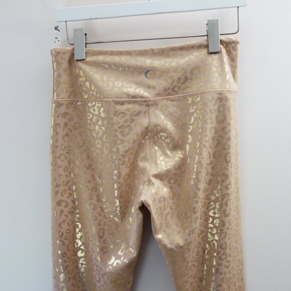 Zyia Active Light N Tight Metallic Leopard Gold Tan Leggings (12) NWOT - Picture 7 of 9